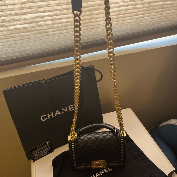 Authentic Chanel Black Small Boy Bag - Picture 7 of 15